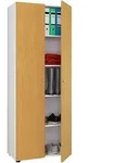 Mid.you Mehrzweckschrank Vandol, Wei&szlig;, Buche, Kunststoff, 4 F&auml;cher, 70x178x39 cm,