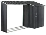 Beliani Ger&auml;tehaus, Grau, Metall, 270x158x105 cm, Aufbewahrung & Schutzh&uuml;llen,