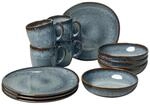 like.Villeroy & Boch Fr&uuml;hst&uuml;cksservice Lave Gris, Dunkelgrau, Keramik, 12-teilig,