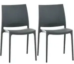 CLP Gartenstuhl, Dunkelgrau, Kunststoff, 44x81x50 cm, Gartenm&ouml;bel, Gartenst&uuml;hle,