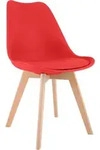 CLP Stuhl, Rot, Holz, 49x83x50 cm, Esszimmer, St&uuml;hle, Esszimmerst&uuml;hle,