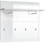Carryhome Garderobenpaneel Adana, Wei&szlig;, Holzwerkstoff, 95.9x90x30 cm,