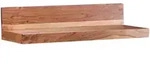 Mid.you Wandregal, Akazie, Holz, Akazie, massiv, 80x17x23 cm, h&auml;ngend, in