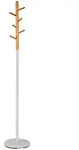 Kleiderst&auml;nder, Natur, Wei&szlig;, Holz, Metall, Bambus, massiv, 173 cm, standfeste