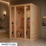 Sanotechnik Infrarotkabine, Braun, Holz, 150x200x150 cm, Freizeit, Wellness,