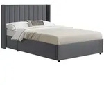 Juskys Polsterbett, Dunkelgrau, Holzwerkstoff, 120x200 cm, Schlafzimmer, Betten,