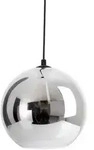 N&auml;ve H&auml;ngeleuchte, Schwarz, Silber, Metall, Kunststoff, Glas, Kugel,Kugel, 125 cm,