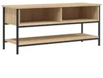 vidaXL Lowboard, Sonoma Eiche, Holz, Strukturbuche, 2 F&auml;cher, Rechteckig, 100x45x35