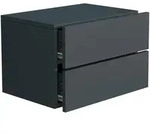 Livetastic Nachtschrank, Anthrazit, Holzwerkstoff, 2 Schublade(n) Schubladen,