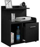 Livetastic Nachtschrank VCM Nilasa, Schwarz, Holzwerkstoff, 1 Schublade(n)