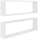 vidaXL Wandregale,, Wei&szlig;, Holz, 100x30x15 cm, Wohnzimmer, Regale, Wandregale