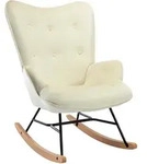 CLP Schaukelstuhl, Creme, Metall, 71x98x88 cm, Wohnzimmer, Sessel,...