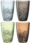Leonardo Gl&auml;serset Matera, Anthrazit, Blau, Gr&uuml;n, Sand, Glas, 4-teilig, 340 ml,