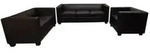 MCW 3-2-1, Schwarz, Leder, 400x70x300 cm, Wohnzimmer, Sofas & Couches,...