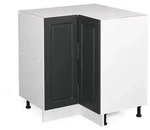 Vicco Eckunterschrank, Anthrazit, Dunkelgrau, Wei&szlig;, Holzwerkstoff, 1 F&auml;cher,