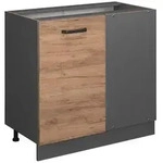 Vicco Eckunterschrank, Honigeiche, Anthrazit, Holzwerkstoff, 1 F&auml;cher,...