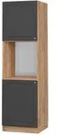 Vicco Herdumbauschrank, Anthrazit, Honigeiche, Holzwerkstoff, 2 F&auml;cher,...