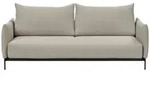 Innovation Schlafsofa Malloy, Greige, Metall, 3-Sitzer, F&uuml;llung: Federn,
