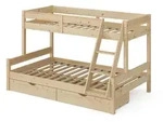 VitaliSpa Etagenbett, Natur, Holz, 2 Schubladen, Rechteckig, 120x200 cm,...