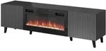 Mirjan24 Tv-Element, Anthrazit, Kunststoff, Rechteckig,Rechteckig, 181x50x42 cm,