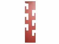 Wandgarderobe, Rot, Metall, 15x60x8 cm, Garderobe, Garderobenleisten &