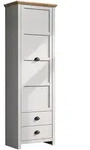 ebuy24 Garderobenschrank, Grau, Holzwerkstoff, 65x201x41 cm, Schlafzimmer,