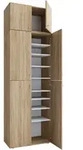 Mid.you Schuhschrank, Sonoma Eiche, Kunststoff, 7 F&auml;cher, 70x223x39 cm, Garderobe,