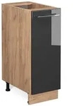 Vicco Apothekerschrank, Schwarz Hochglanz, Honigeiche, Holzwerkstoff, 2...