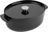 KITCHENAID Gusseisen Kasserolle ovaler Br&auml;ter &Oslash; 30cm / 5,6L inkl. Deckel