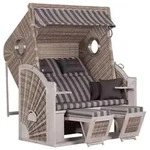 deVries Strandkorb PURE&reg; Cliff XXL Sun Aluminium-Bullaugen ca. 145x80x160cm