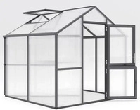 KGT 22200003, KGT Gew&auml;chshaus "Iris II", anthrazit-grau, 5,1 m&sup2;, 16 mm HKP
