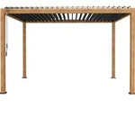 Leco Aluminium Pergola mit Lamellendach / Lamellenpergola "Deluxe",holzoptik,4...