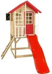 Zwerkules Holzspielhaus / Stelzenhaus "Lolla 1",natur / rot,