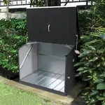 Trimetals Metall Ger&auml;tebox, Fahrradbox "Stowaway", Aufbewahrungsbox inkl.