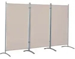 Leco Sonnenschutz/ Windschutz Stellwand 3-teilig mit Stahlrohrgestell,natur,