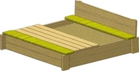 Wendi Toys WTWE-105, Wendi Toys Wendi Toys Holz Sandkasten "Delux" mit...