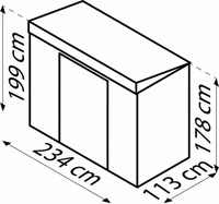 Globel Industries 40003093, Globel Industries Ger&auml;tehaus "Skillion 84",...