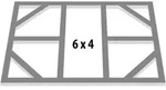 Pergart Fundamentbodenrahmen f&uuml;r Ger&auml;tehaus "Leipzig 64",aluminium blank,98 x 162 x