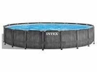 Intex 126744NP, Intex Frame Swimming Pool Set "Prism Greywood " inkl.