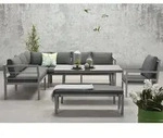 Garden Impressions Dining-Ecklounge "Lakes XL", inkl. Sitzbank, Tisch und