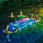 Summer Waves Aufblasbares Bierpong Spiel Set mit B&auml;llen,blau,160 x 84 x 19 cm (L x B