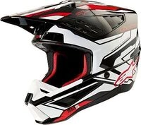 Alpinestars S-M5 Action 2, Motocrosshelm - Schwarz/Wei&szlig;/Rot - M