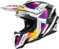 Airoh Twist 3 Rainbow, Motocrosshelm - Wei&szlig;/Schwarz/Pink/Gelb - XS