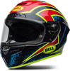 Bell Race Star DLX Flex Xenon, Integralhelm - Schwarz/Rot/Neon-Gelb/Blau - S...