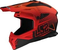 LS2 MX708 Fast II Duck, Motocrosshelm - Matt Neon-Orange/Rot - S