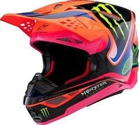 Alpinestars Supertech S-M10 Deegan Monster, Motocrosshelm - Lila/Orange/Schwarz - M
