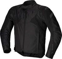 Alpinestars T-Jaws V4, Textiljacke wasserdicht - Schwarz/Schwarz - M