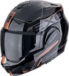 Scorpion EXO-Tech Evo Traveller, Modularhelm - Schwarz/Grau/Kupfer - S