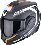 Scorpion EXO-Tech Evo Carbon Cosy Orange, Modularhelm - Matt Schwarz/Wei&szlig;/Orange -