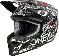 ONeal 3SRS Attack, Motocrosshelm - Matt Schwarz/Wei&szlig;/Rot/Grau - S
